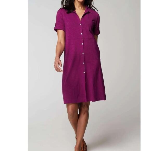 J.jill Classic Cotton-slub Shirtdress with POCKETS size 2X - Picture 1 of 6